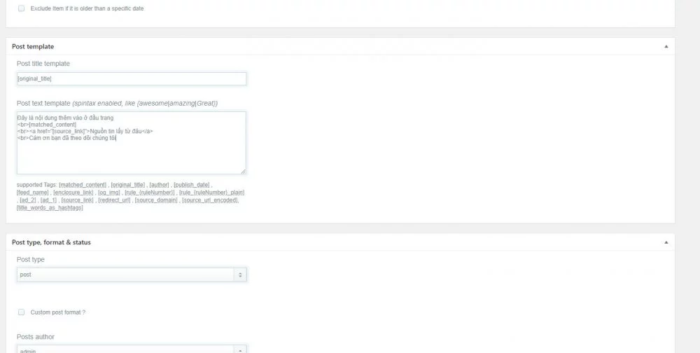 Tùy chỉnh WordPress automatic Plugin