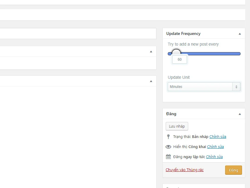 Đăng chiến dịch WordPress automatic Plugin