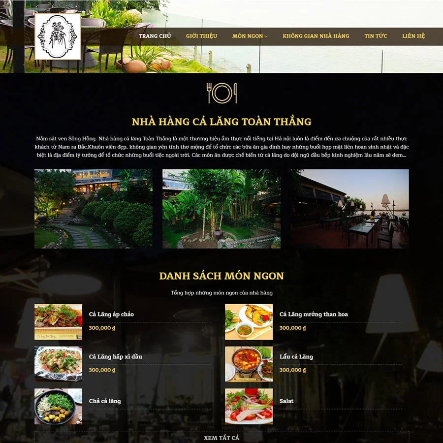 theme wordpress nhà hàng