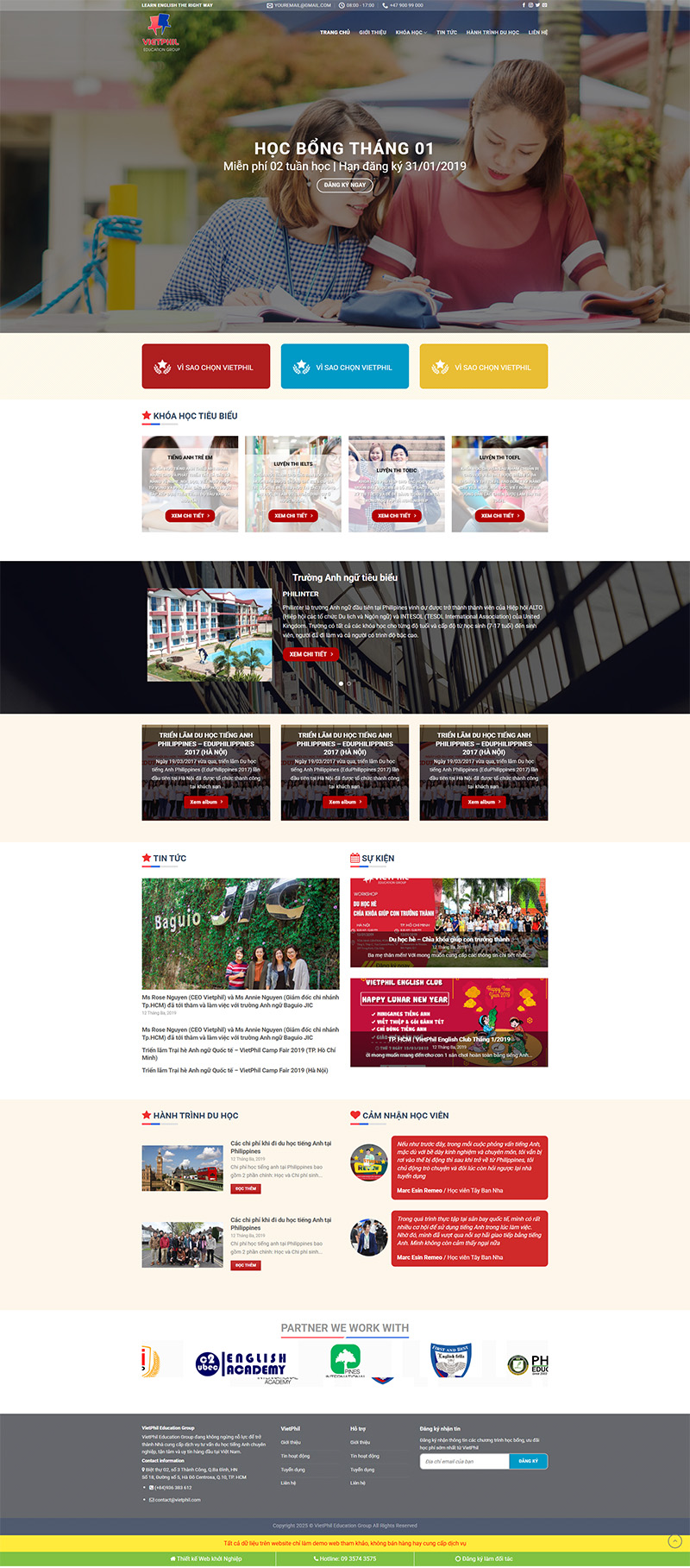Theme wordpress Trung tâm tiếng anh 03