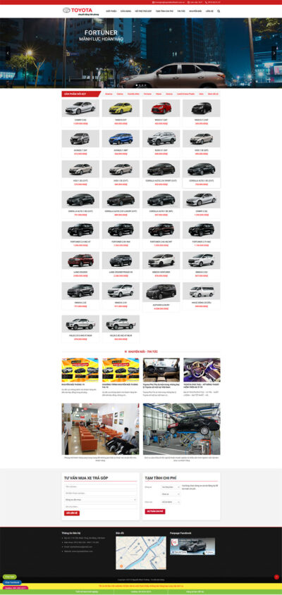 Theme wordpress bán ô tô đẹp - Mẫu Toyota 01