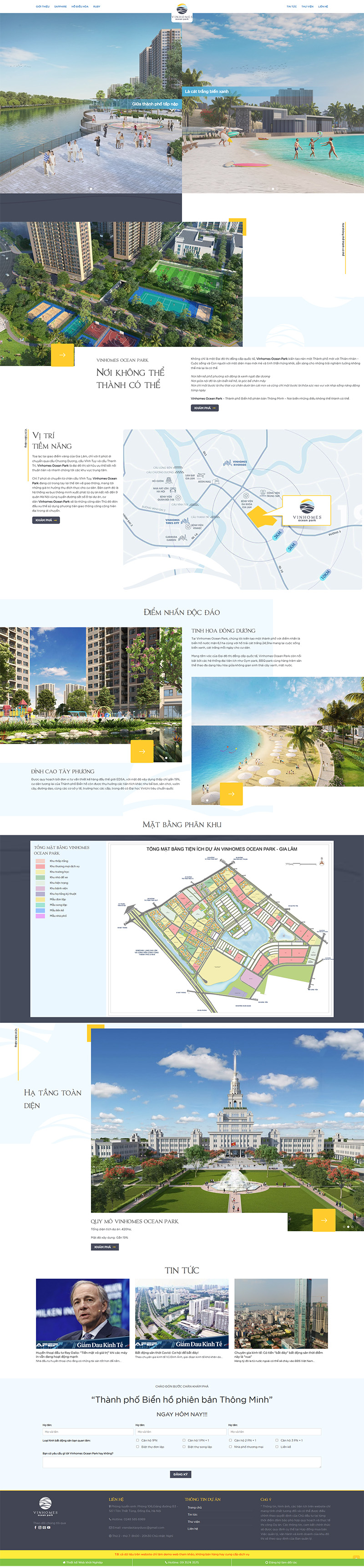 Theme wordpress bất động sản ocean park