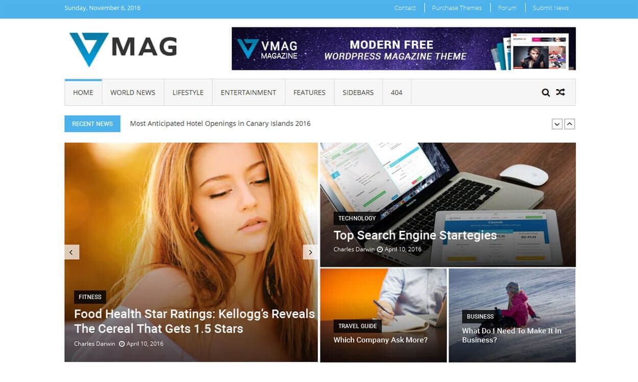 VMag - Best Free WordPress News/Magazine/Online Editorial Theme