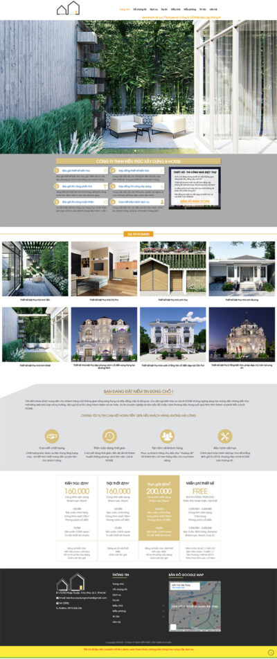 Theme wordpress thiết kế biệt thự