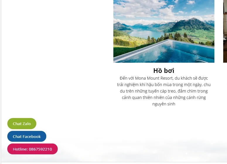 Icon hotline, Icon Zalo, Icon Facebook dạng text