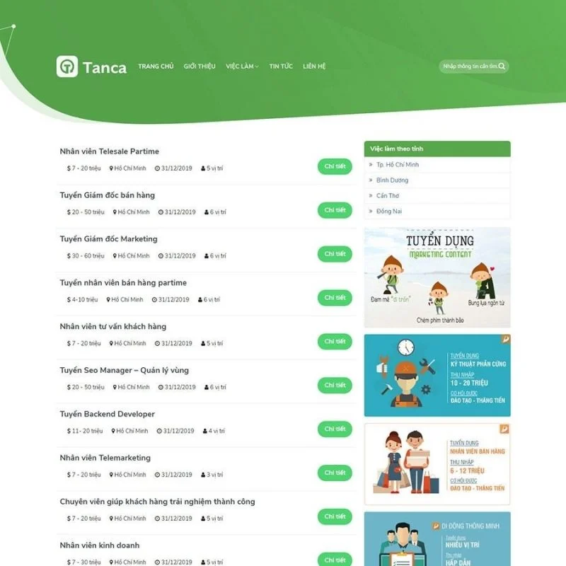 Theme flatsome tuyển dụng