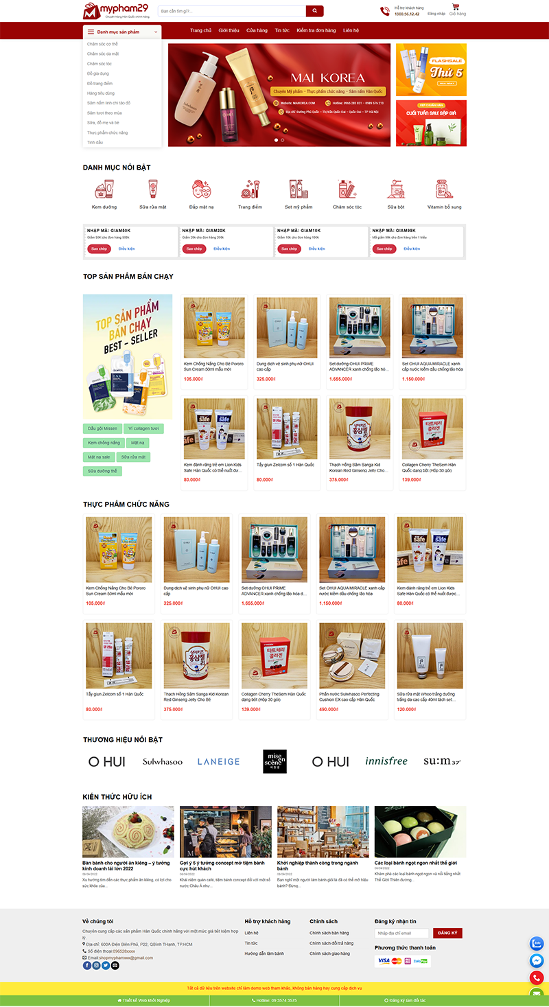 Theme wordpress mỹ phẩm 17