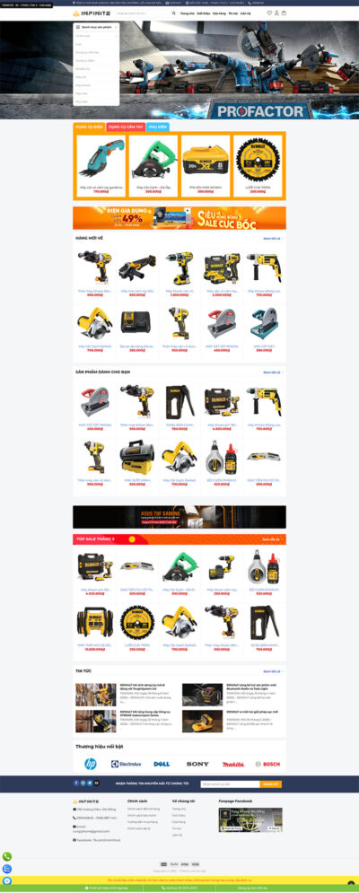 Theme wordpress bán sản phẩm điện cơ