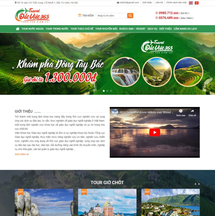 Mẫu website du lịch số 21