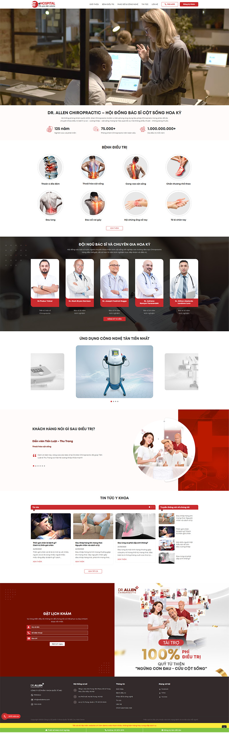 Theme wordpress phòng khám 04