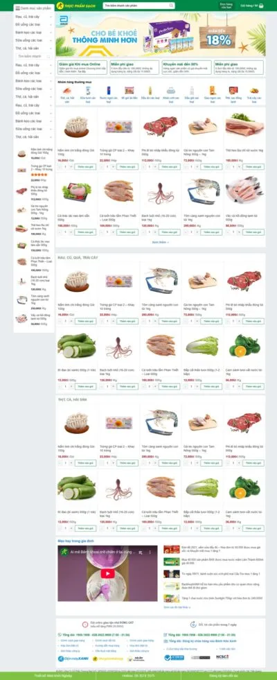 Theme wordpress bách hóa xanh cao cấp