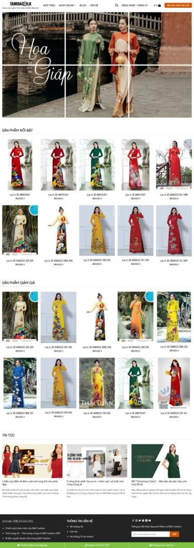 Theme wordpress bán áo dài