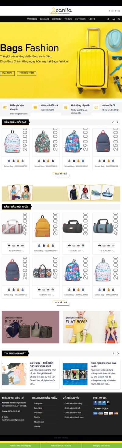 Theme wordpress bán balo 01