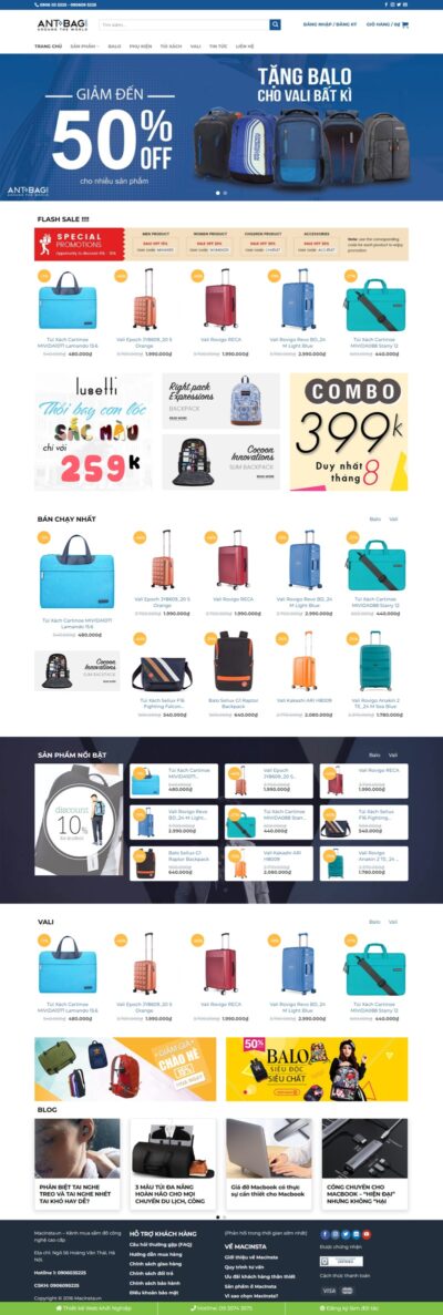 Theme Wordpress bán balo