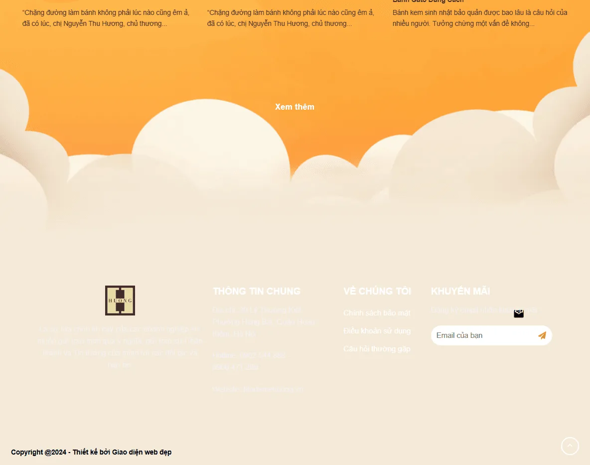 Giao diện quản trị Theme WordPress bán bánh trung thu 01