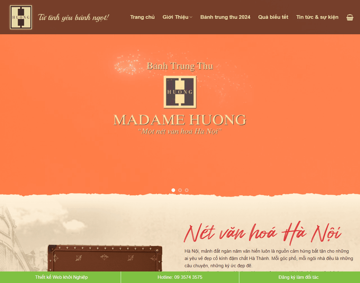 Giao diện Theme WordPress bán bánh trung thu 02