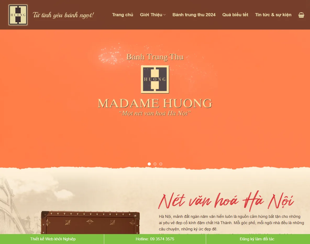 Giao diện Theme WordPress bán bánh trung thu 02