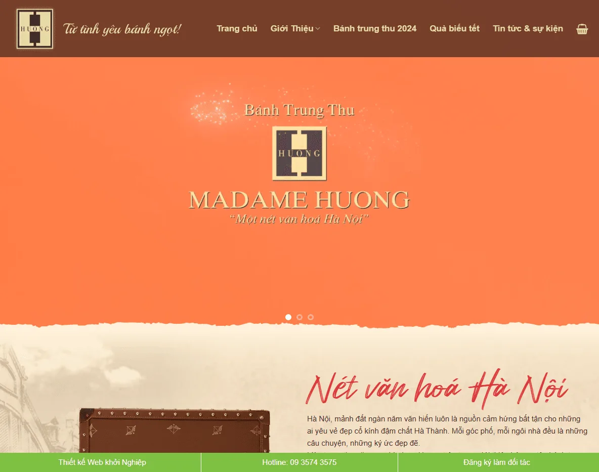 Giao diện Theme WordPress bán bánh trung thu 02