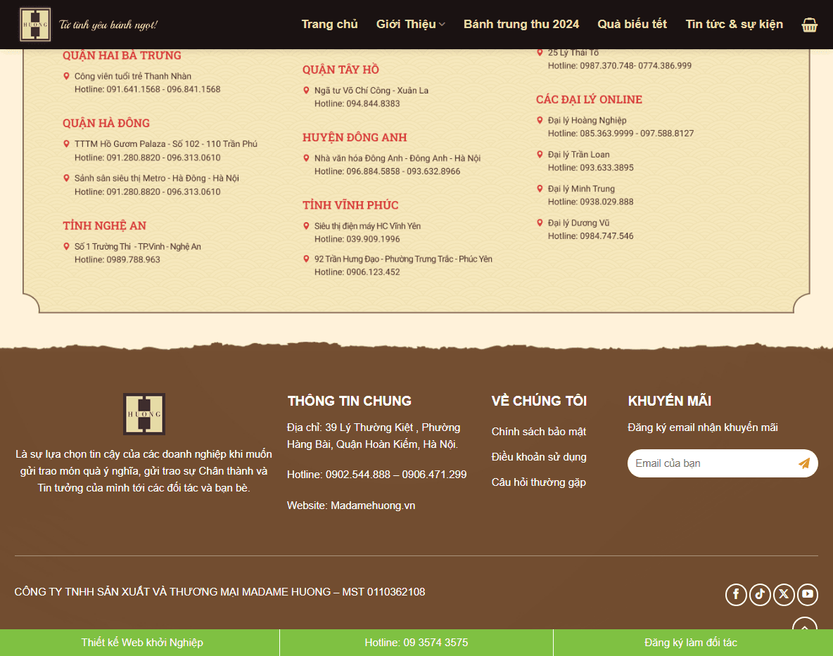Giao diện quản trị Theme WordPress bán bánh trung thu 02