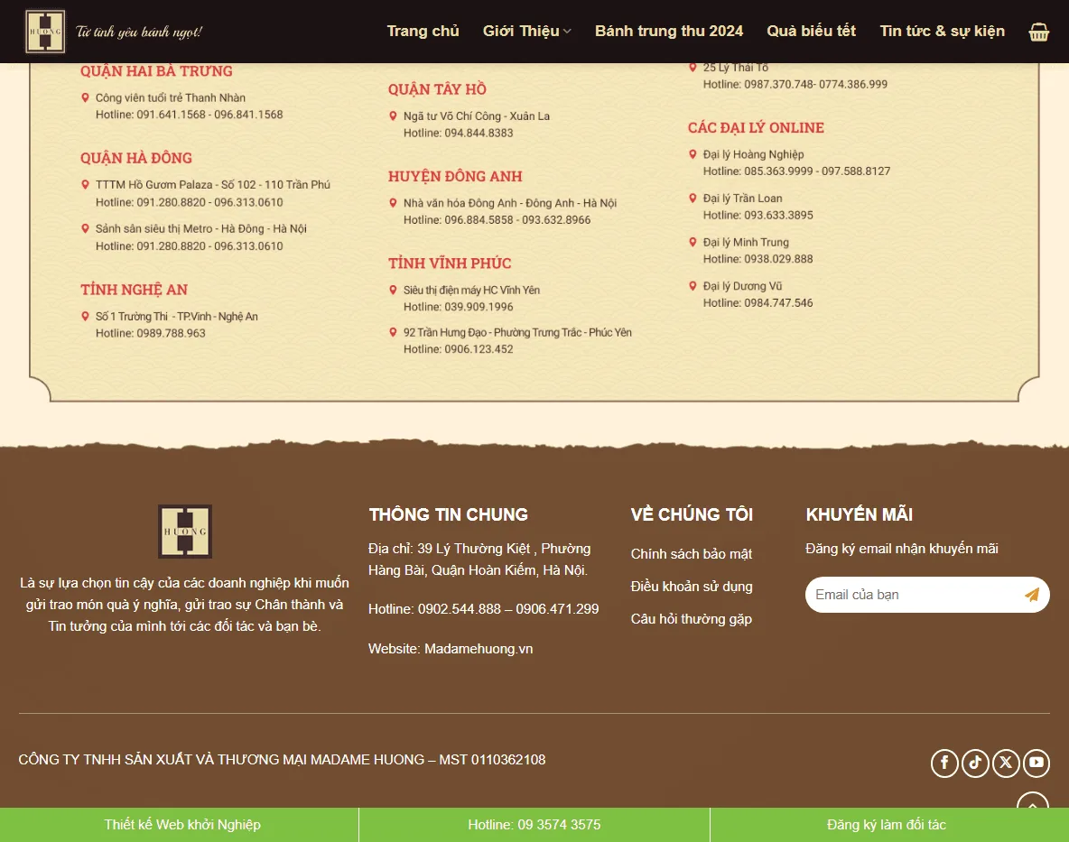 Giao diện quản trị Theme WordPress bán bánh trung thu 02