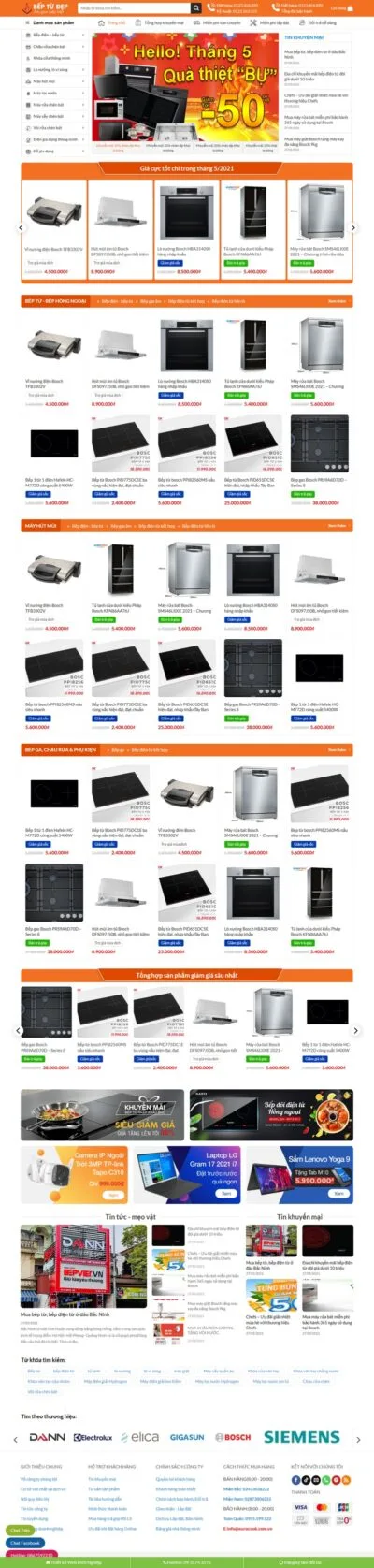 Theme wordpress bán bếp từ