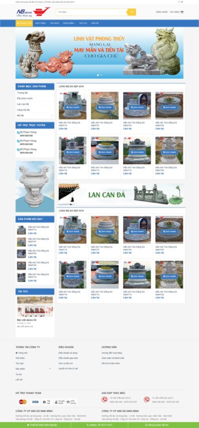 Theme wordpress bán bia đá