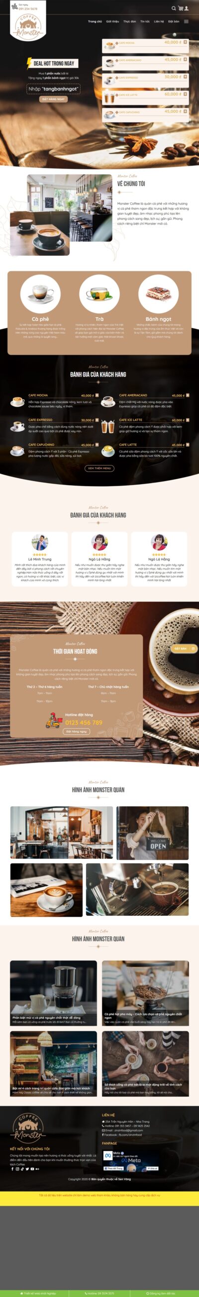 Theme wordpress bán cà phê 03