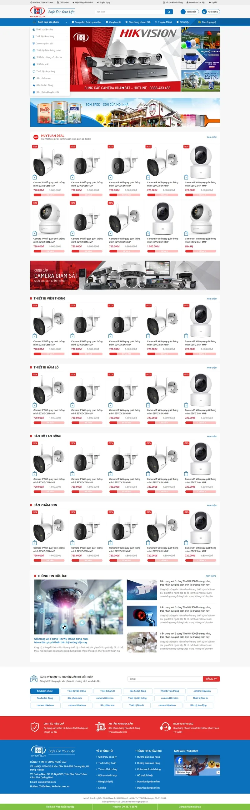 Theme wordpress bán camera 04