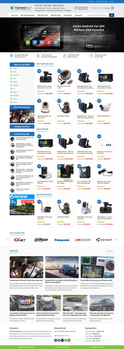 Theme wordpress bán Camera