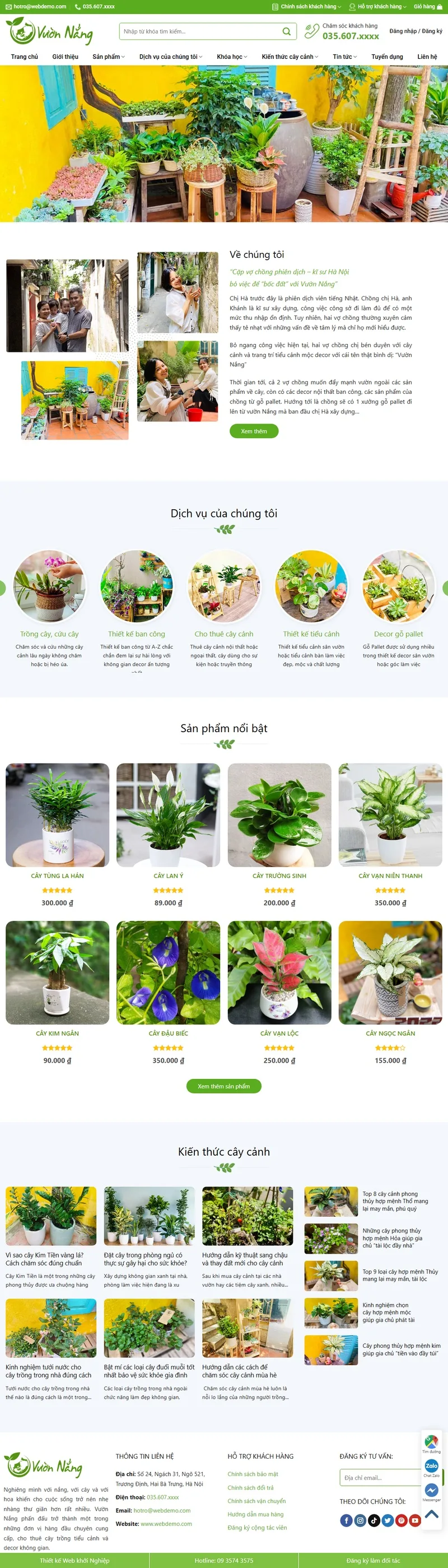 Theme wordpress bán cây xanh 03
