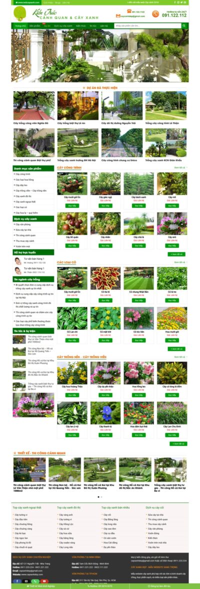Theme wordpress bán cây xanh