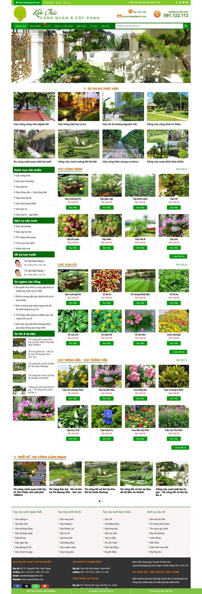 Theme wordpress bán cây xanh