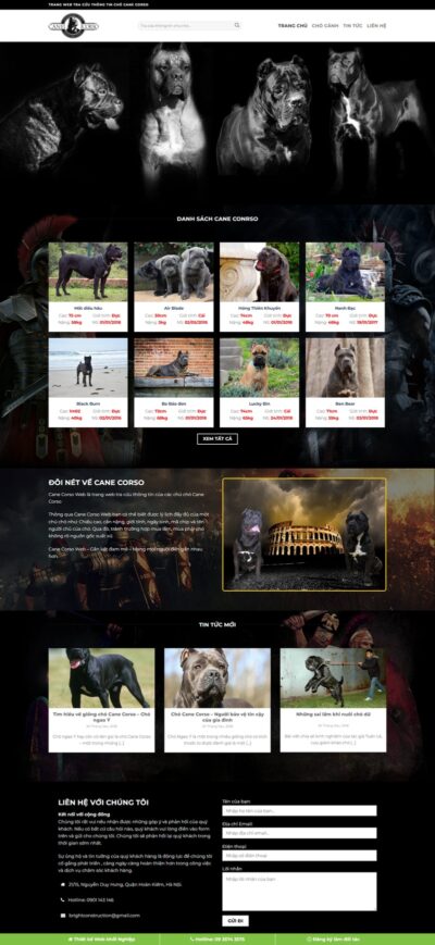 Theme wordpress bán chó săn