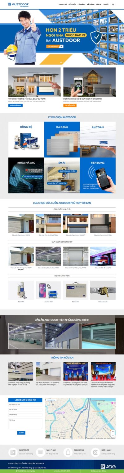 Theme wordpress bán cửa cuốn