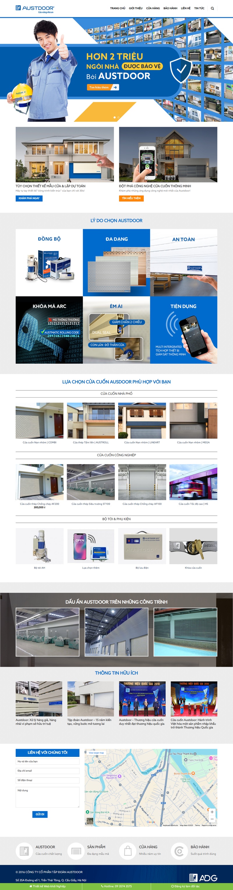 Theme wordpress bán cửa cuốn
