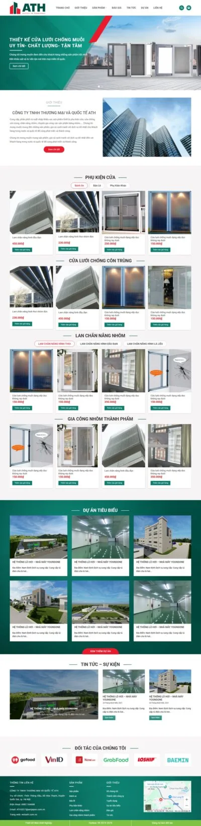 Theme wordpress bán cửa lưới