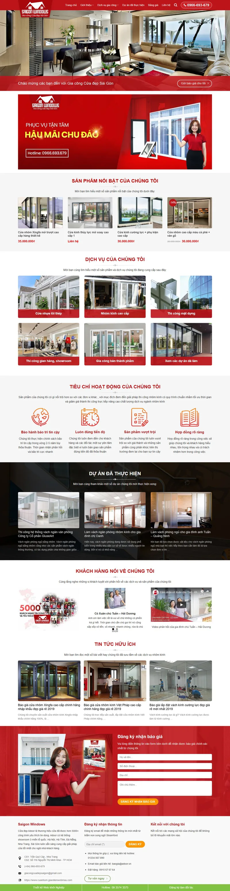 Theme wordpress bán cửa nhôm