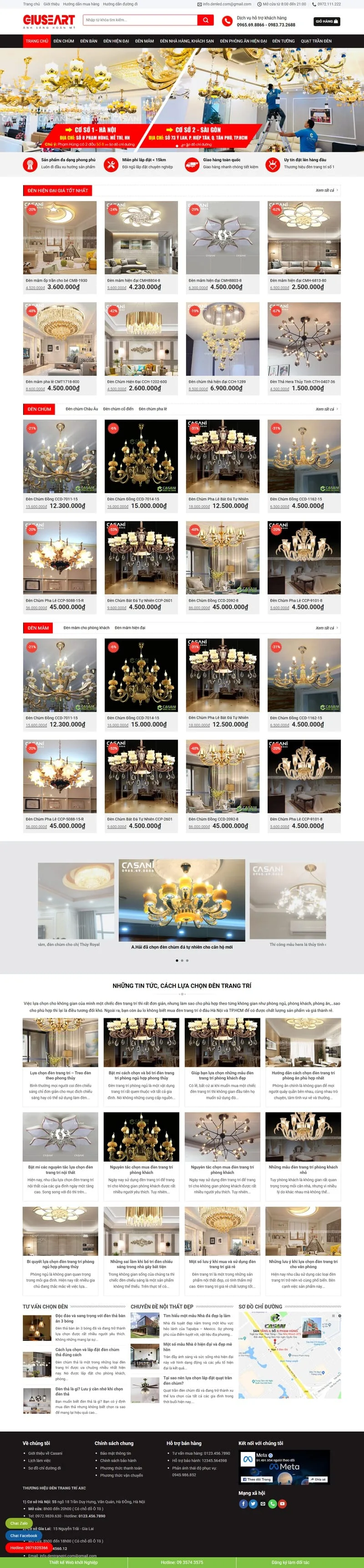 Theme wordpress bán đèn trang trí