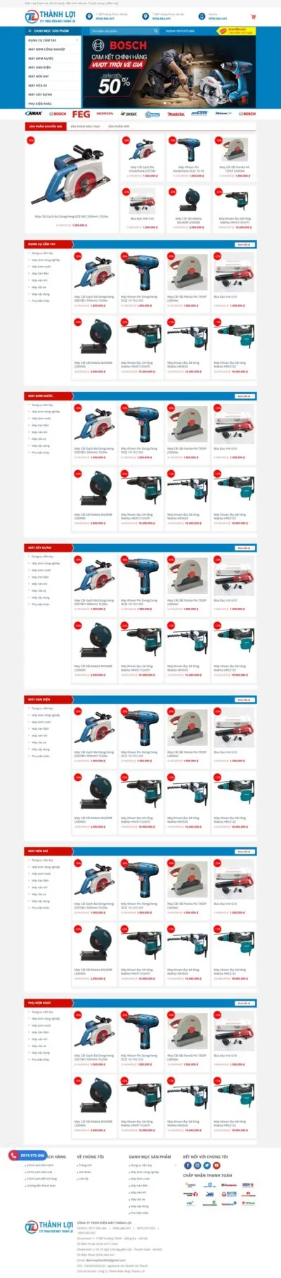 Theme wordpress bán điện máy - điện cơ 01