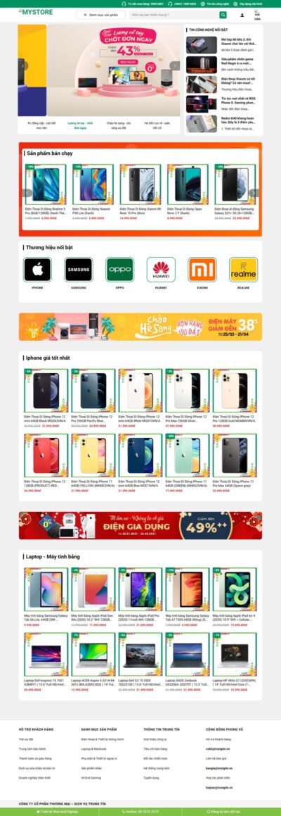 Theme wordpress bán điện thoại 03