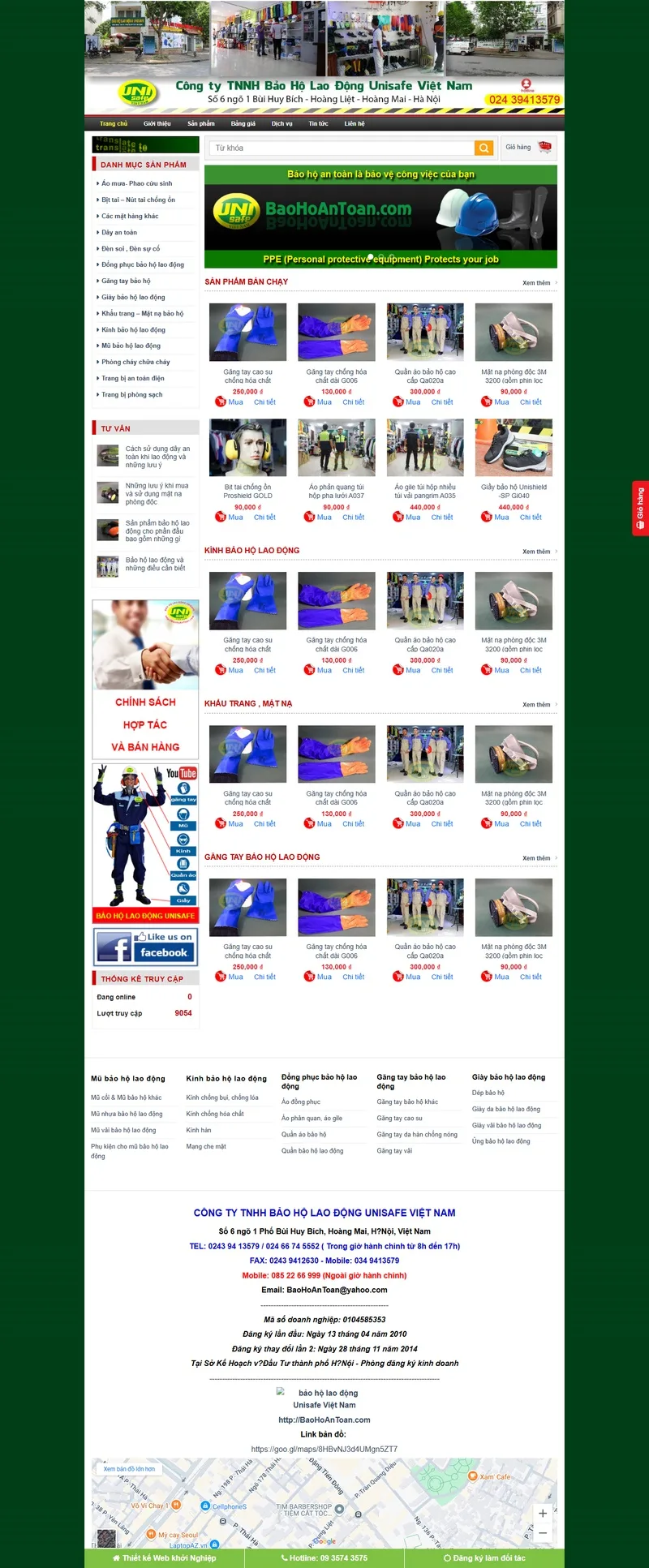Theme wordpress bán đồ bảo hộ dạng cổ điển