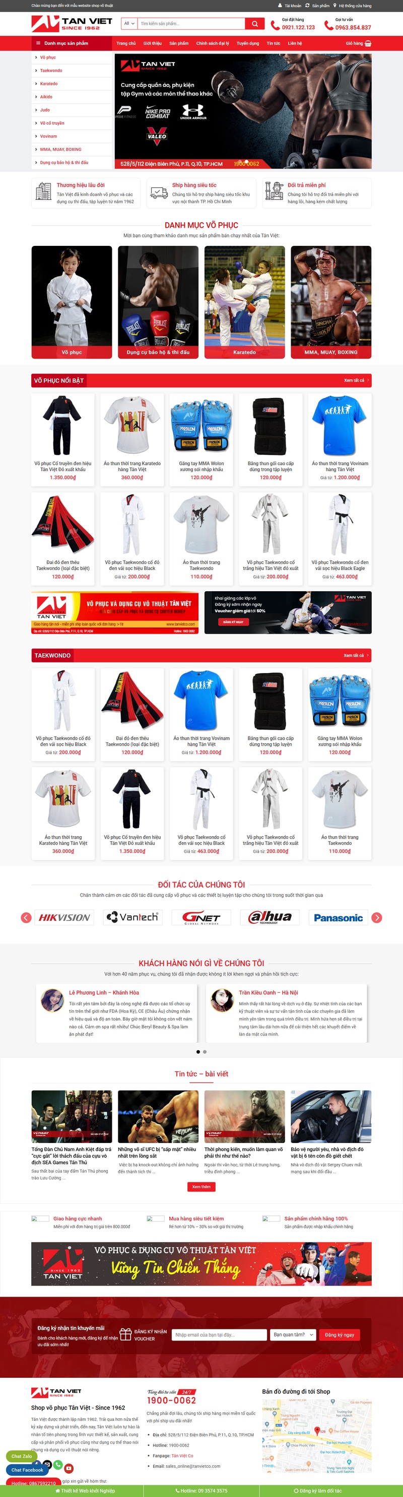 Theme wordpress bán đồ võ