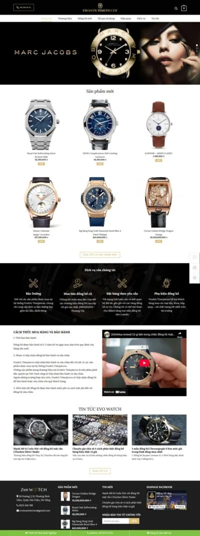 Theme wordpress bán đồng hồ 01