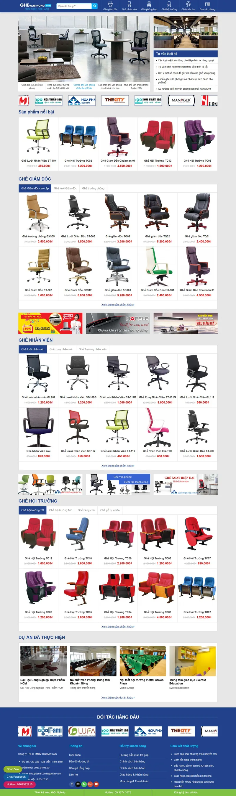 Theme wordpress bán ghế văn phòng