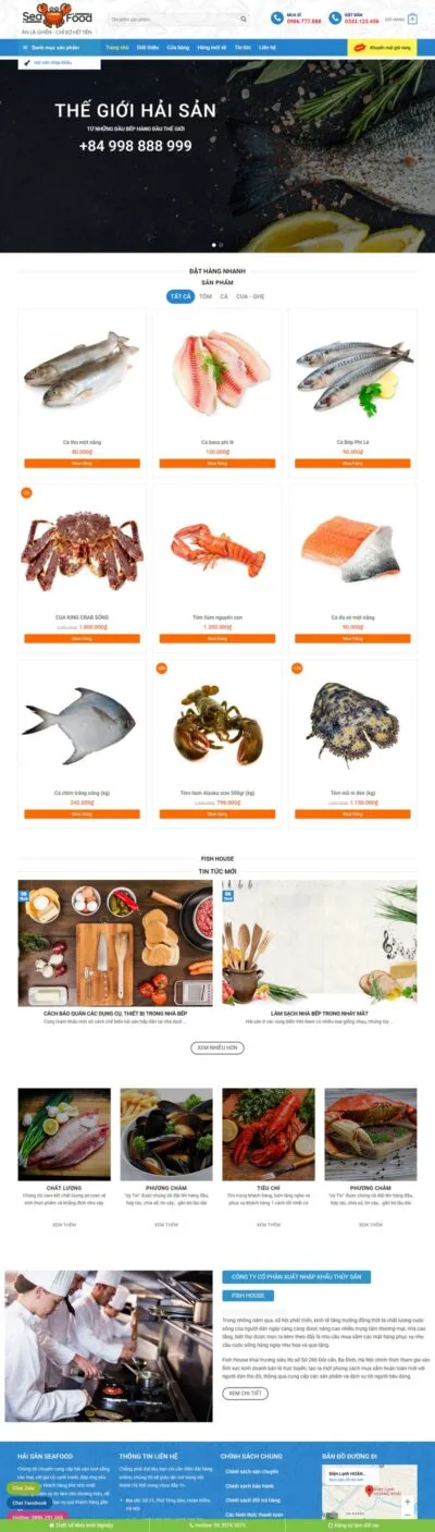 Theme wordpress bán hải sản 01