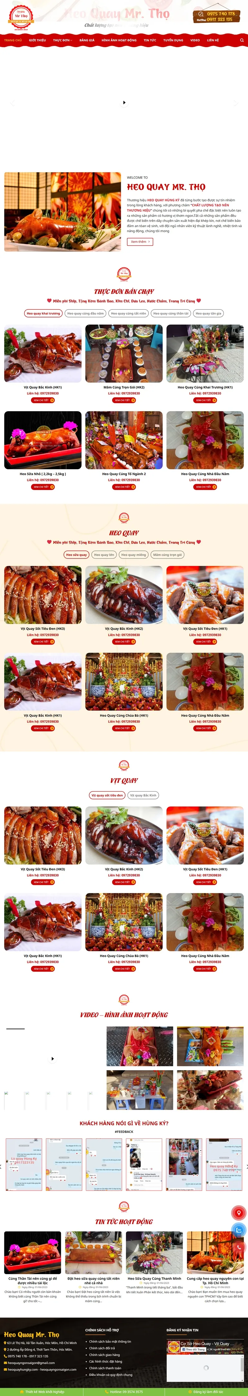 Theme wordpress bán heo quay