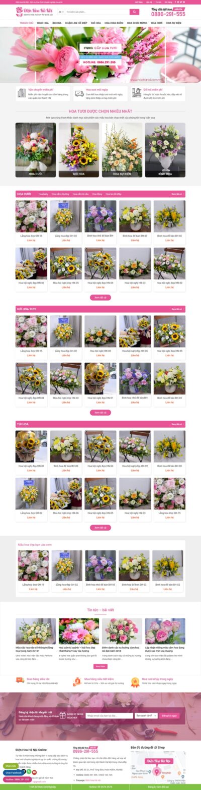 Theme wordpress bán hoa tươi 01