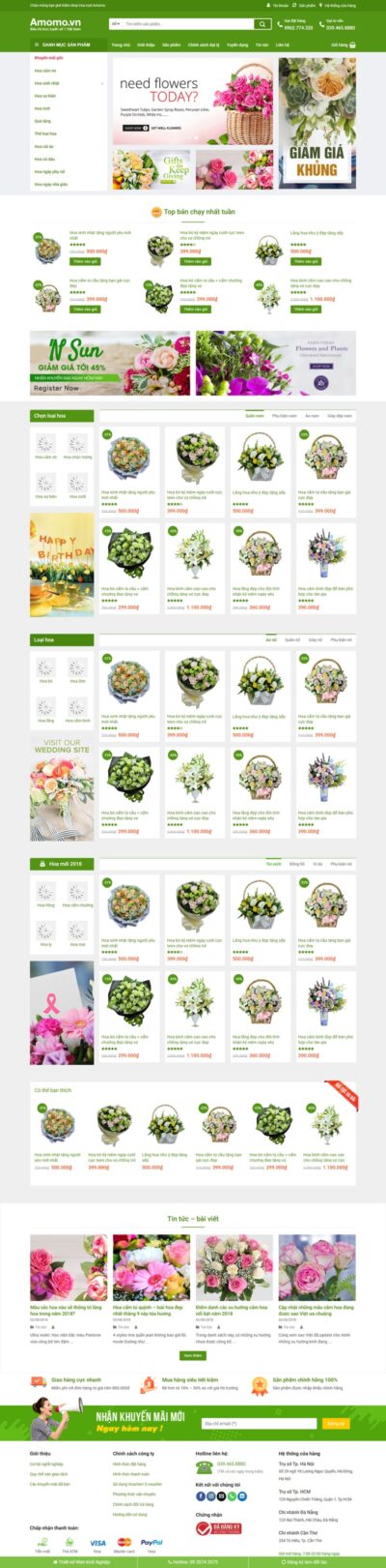 Theme wordpress bán hoa tươi