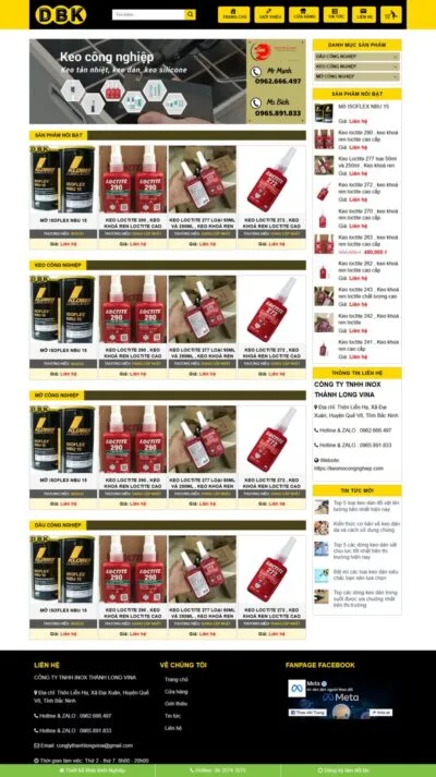 Theme wordpress bán keo mỡ