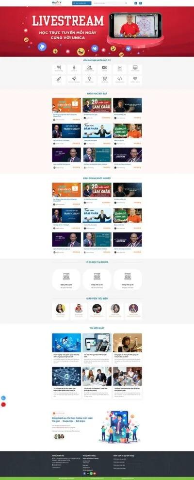 Theme wordpress bán khóa học đẹp 01